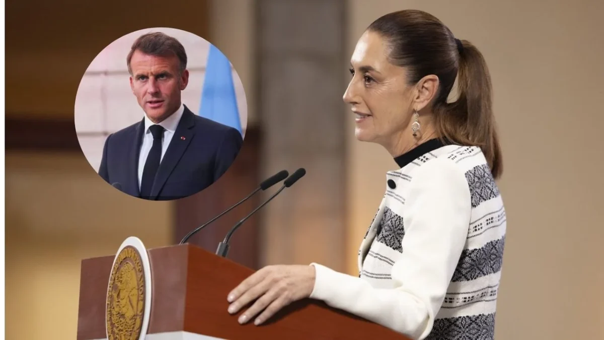 El presidente de Francia, Emmanuel Macron, tenía una visita a México para el mes de septiembre, hoy Sheinbaum informó que se pospone.