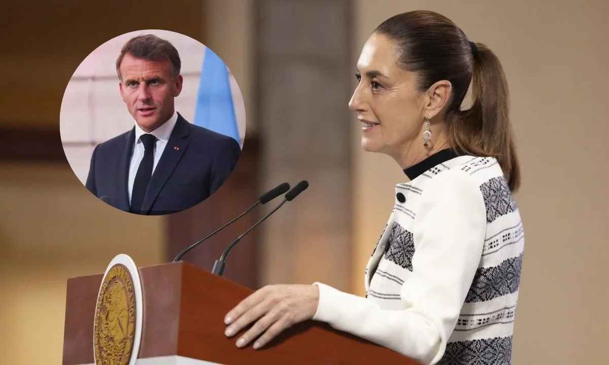 El presidente de Francia, Emmanuel Macron, tenía una visita a México para el mes de septiembre, hoy Sheinbaum informó que se pospone.