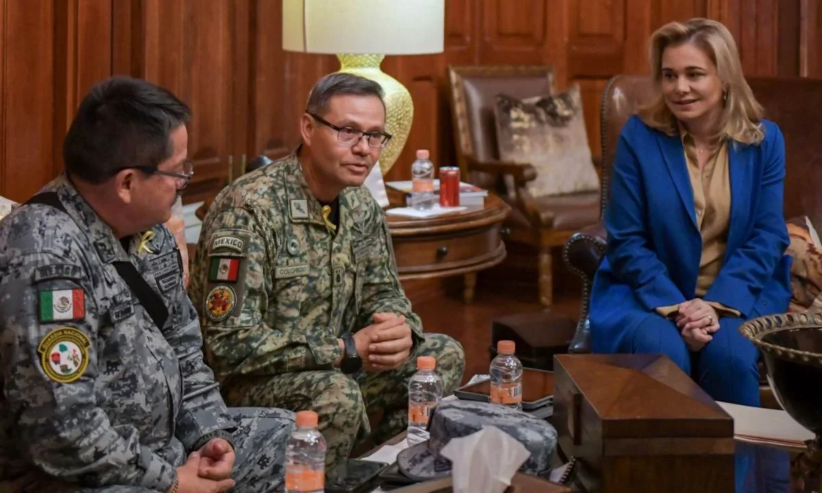 La gobernadora de Chihuahua, Maru Campos, refuerza seguridad para disminuir los delitos.