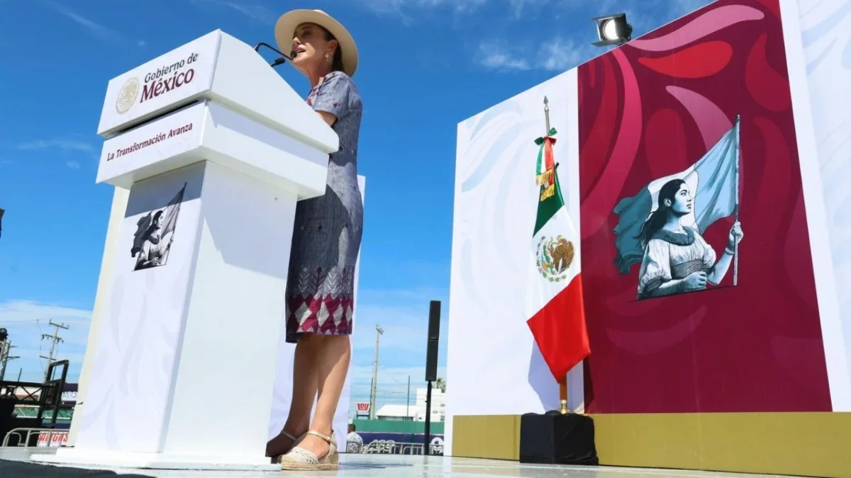En Mazatlán, Sinaloa, Claudia Sheinbaum destacó que en la relación bilateral con EU se trata el tema de la seguridad y el tráfico de armas.