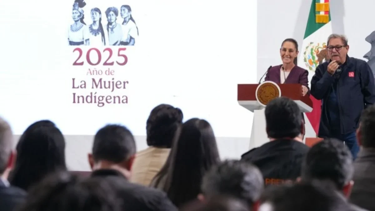 Claudia Sheinbaum y Paco Ignacio Tiabo II en el lanzamiento de "25 para el 25"