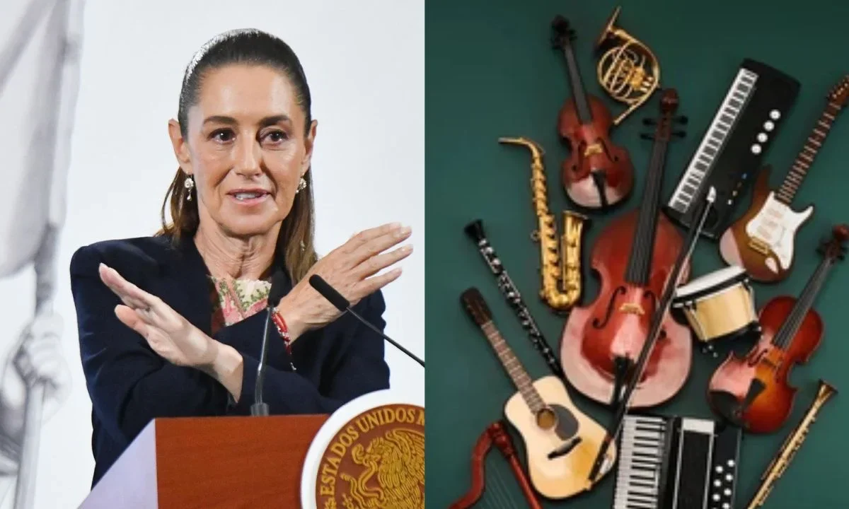 La presidenta Claudia Sheinbaum instruyó revisar la retención en aduanas de instrumentos musicales donados a Chiapas.
