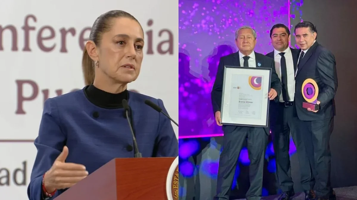 Claudia Sheinbaum celebra que la Refinería Olmeca en Tabasco obtuvo el tercer lugar en el Premio IPMA 2025.