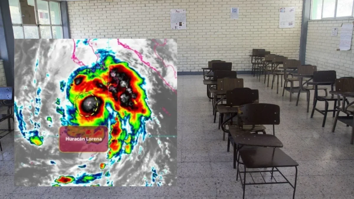 Autoridades estatales mantienen informada a la población sobre la suspensión de clases por las lluvias causadas por el huracán Lorena.