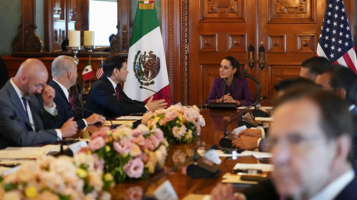 Recibe Sheinbaum a Marco Rubio en Palacio Nacional, descarta reunión con Trump