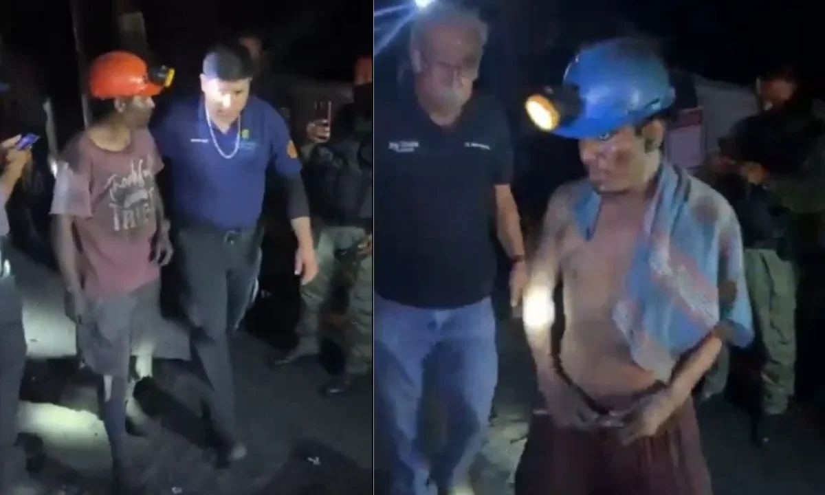 La Secretaría de Gobierno de Coahuila indicó que el rescate de los mineros se realizó la noche del lunes, tras una falla mecánica.