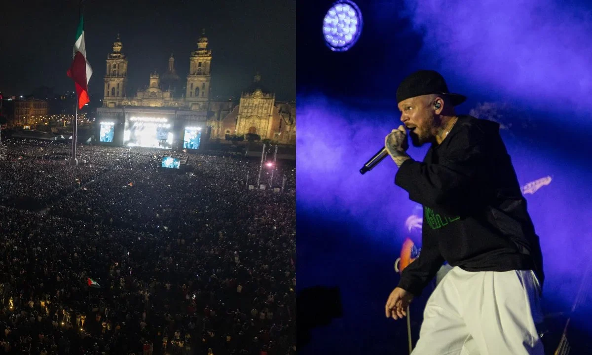 El cantante Residente brindó un show lleno de mensajes sociales y elementos latinoamericanos, acompañado de invitados especiales en el Zócalo.