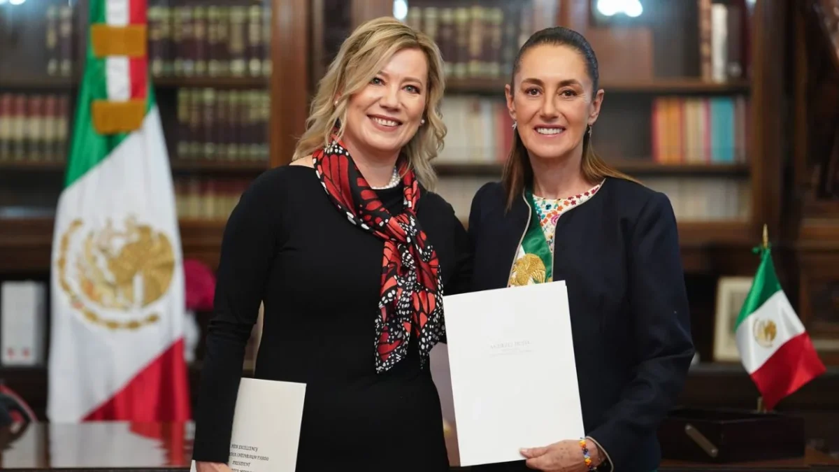 En encuentros privados, la presidenta Claudia Sheinbaum recibió las cartas credenciales de embajadores.