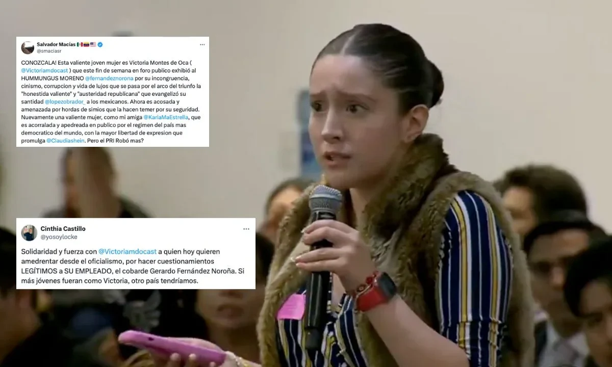 El Senado organizó el encuentro en donde participó la joven y el legislador Noroña.