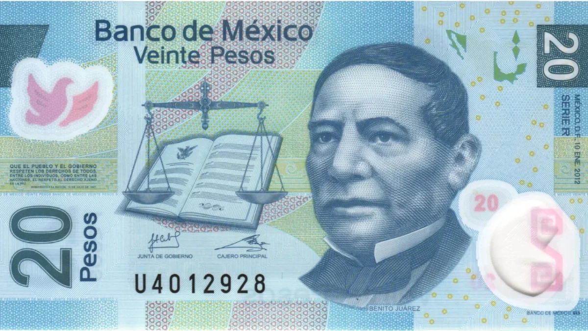 Banxico saca de circulación billete de 20 pesos con imagen de Benito Juárez