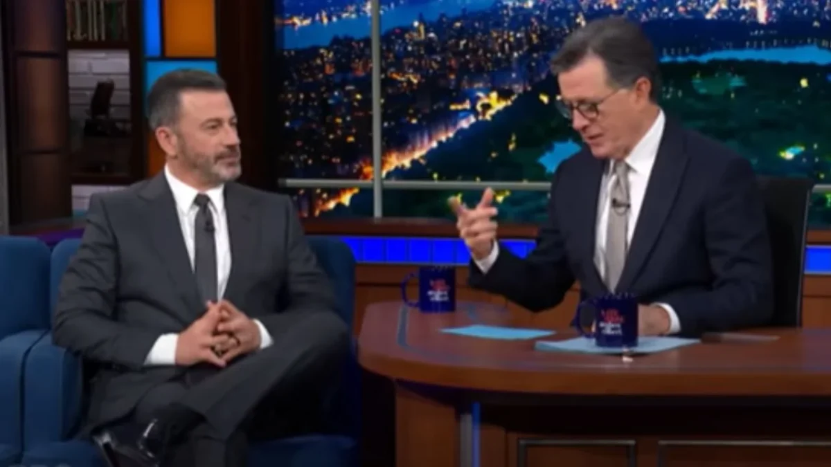 Jimmy Kimmel y Stephen Colbert se reúnen para contar anécdotas y 'burlarse' de Trump