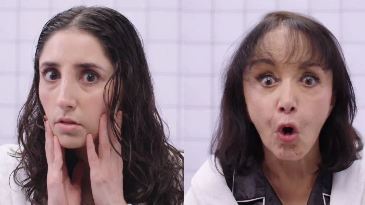 María Antonieta de las Nieves y Paola Montes de Oca en el clip promocional de La Sustancia,