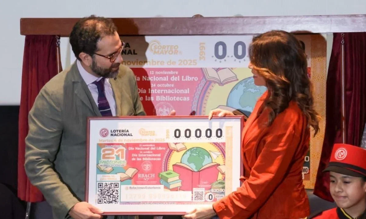 Lotería Nacional devela billete conmemorativo del Día del Libro