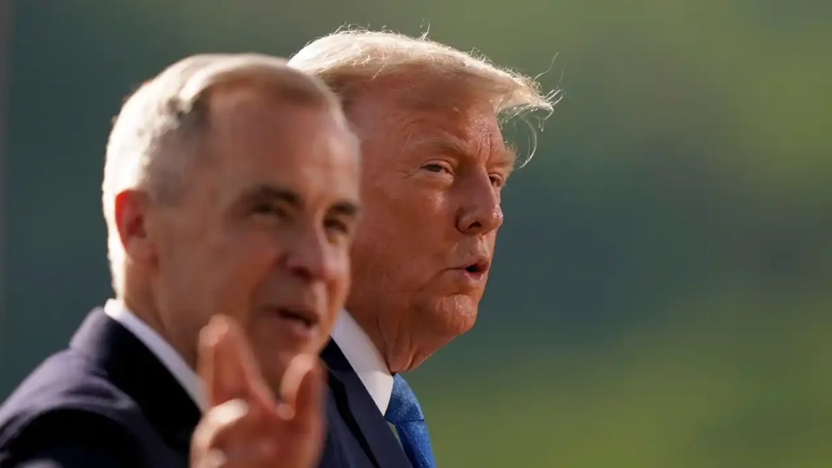 El primer ministro de Canadá, Mark Carney y Donald Trump