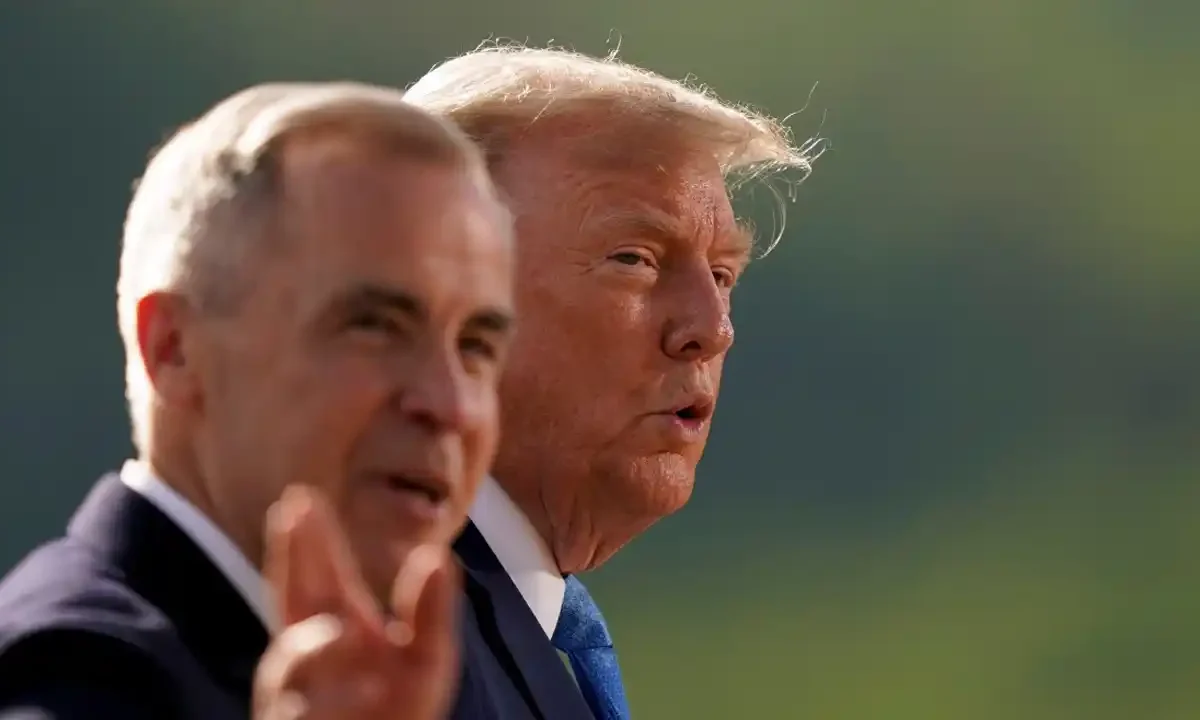El primer ministro de Canadá, Mark Carney y Donald Trump