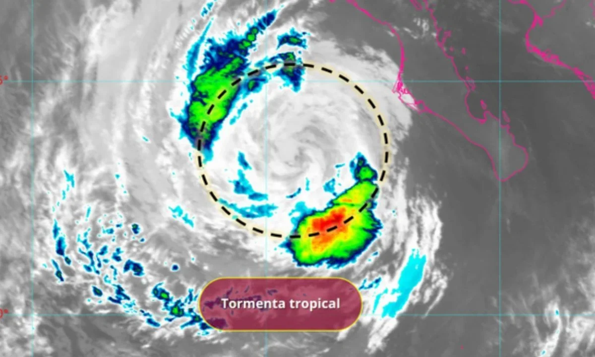 La Tormenta tropical Priscilla, zona de baja presión con probabilidad para desarrollo ciclónico, canales de baja presión, corriente en chorro subtropical y vaguada monzónica