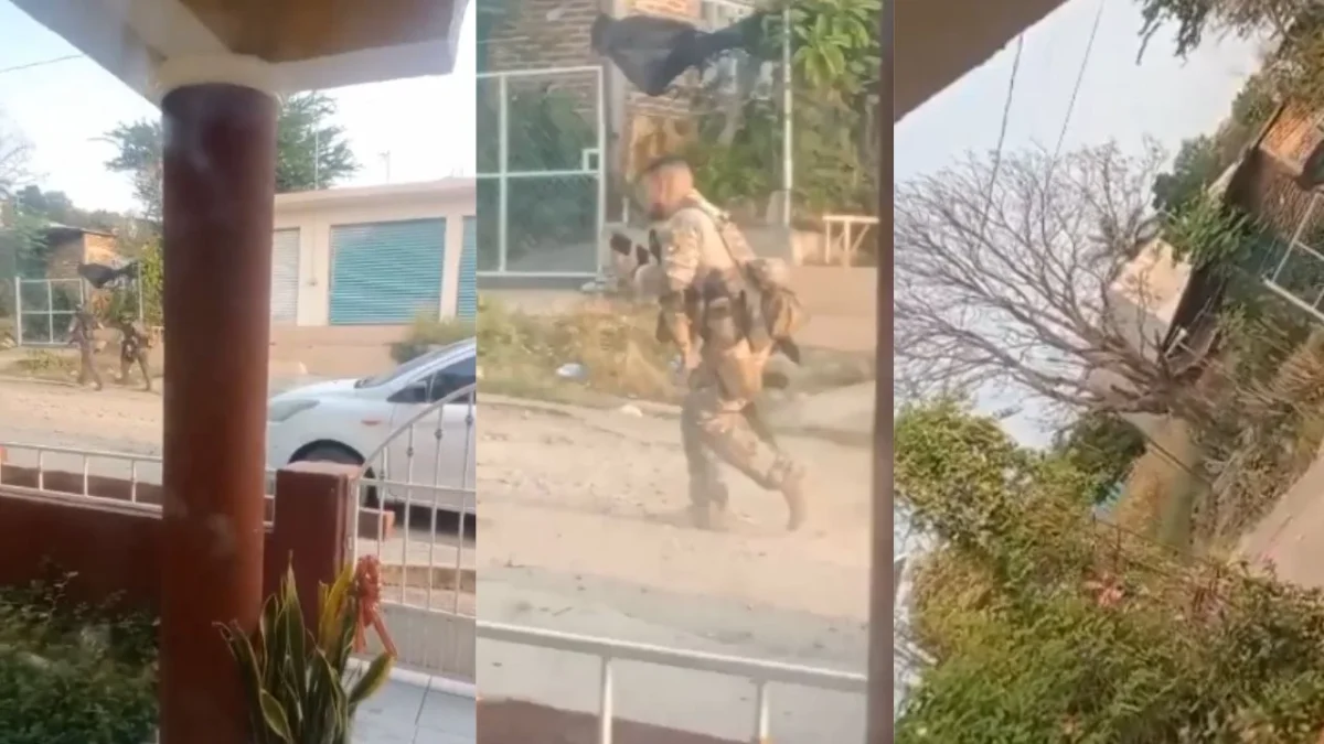 VIDEO: Registran balacera entre presuntos delincuentes en Tepalcatepec y cierran escuela con alumnos dentro