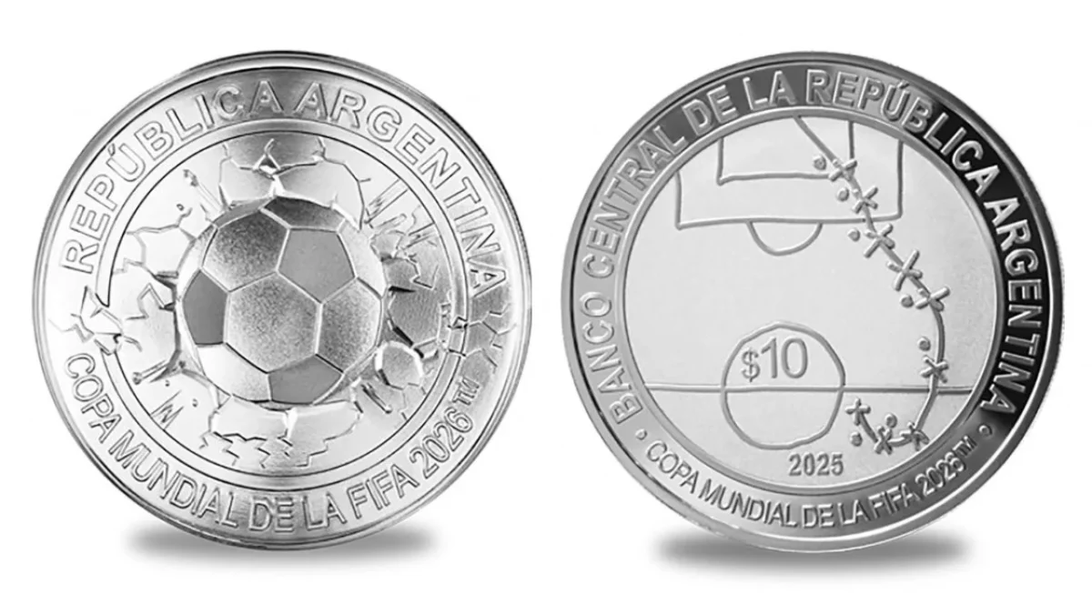 Argentina lanza moneda conmemorativa en homenaje al Mundial 2026 y el gol de Maradona contra Inglaterra