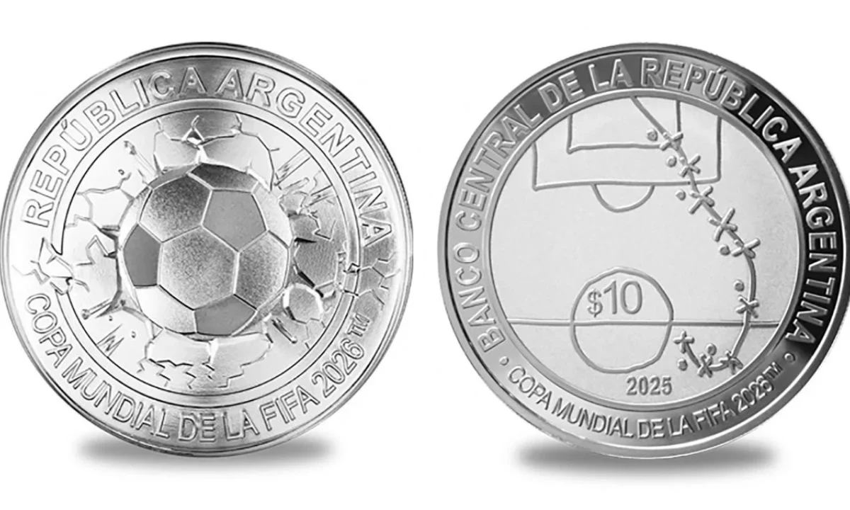 Argentina lanza moneda conmemorativa en homenaje al Mundial 2026 y el gol de Maradona contra Inglaterra