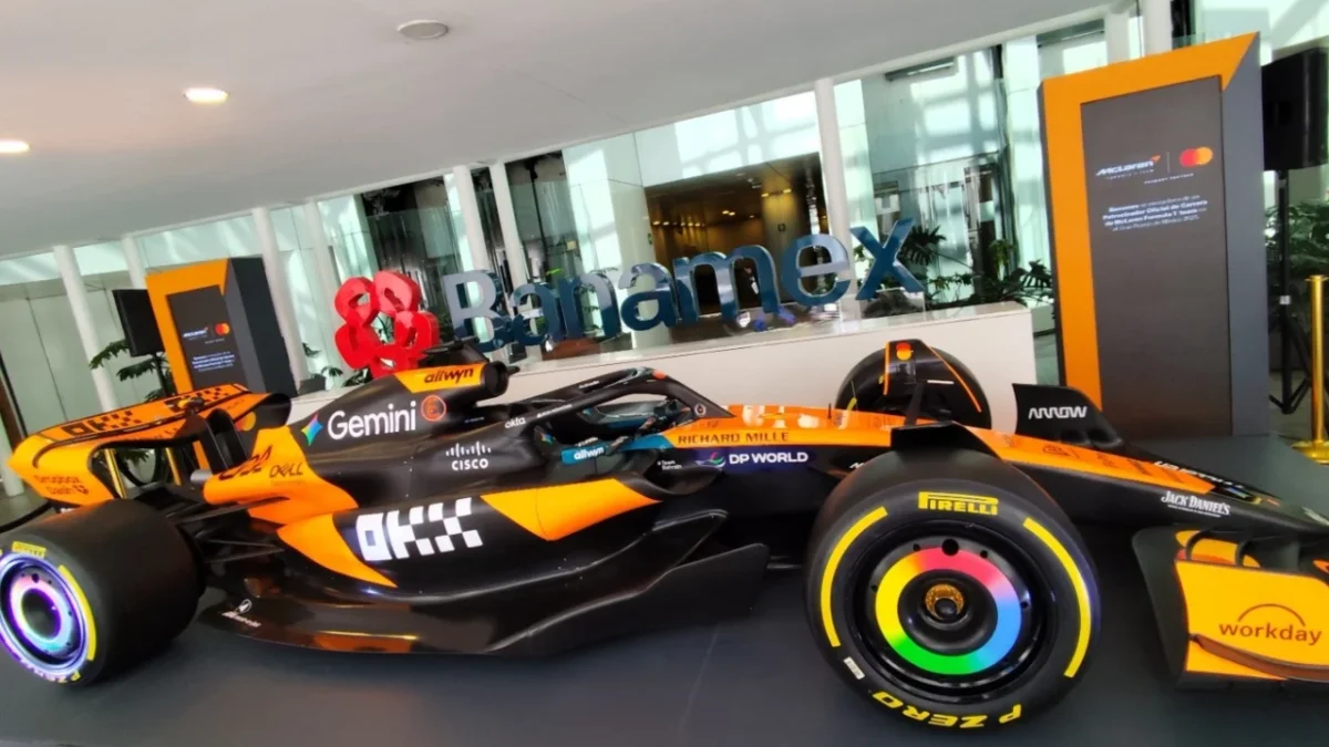 Los monoplazas de McLaren lucirán los logos de Mastercard y Banamex durante el Gran Premio de México 2025.