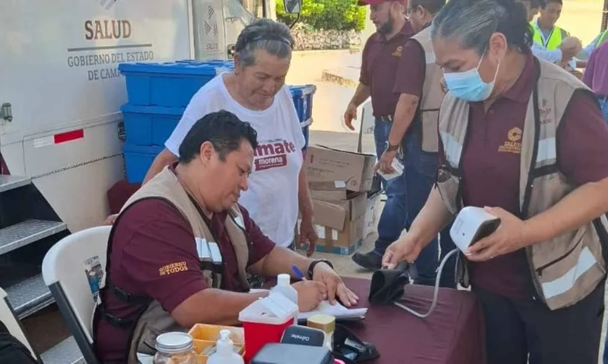 la Secretaría de Salud de Campeche dio seguimiento a la cobertura de servicios gratuitos con jornada de detección de enfermedades.