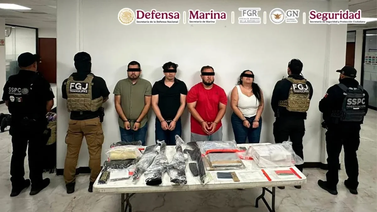 Juana María 'N' alias 'La Conta' fue detenida junto a tres personas más, tras la ejecución de tres órdenes de cateo en Tamaulipas.