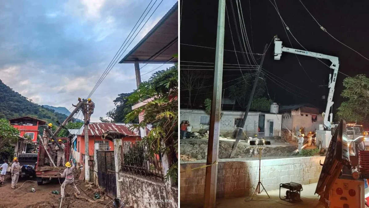 La CFE destacó que se restableció al 100% la electricidad en las comunidades afectadas por las lluvias.