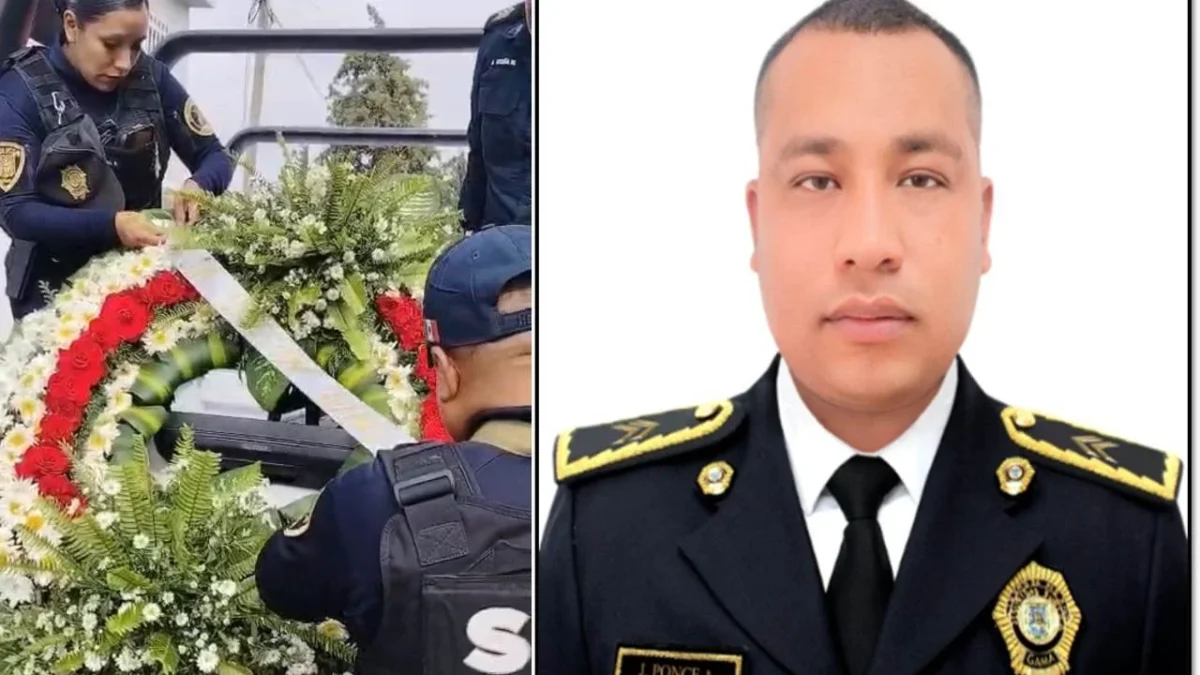 Familiares y amigos despidieron en Chalco a José Jacinto Ponce Alfaro, jefe del Sector Tlatelolco de la SSC de la CDMX.