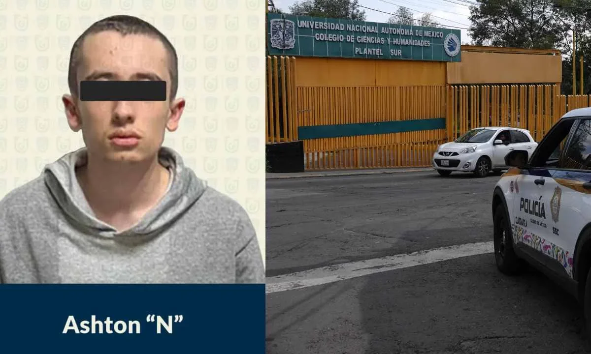 Detienen a Lex Ashton tras el ataque ocurrido en el CCH Sur, el cual dejó un estudiante fallecido y un trabajador lesionado.