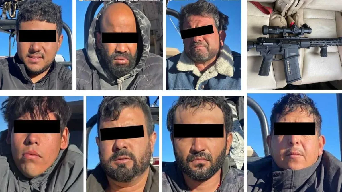 Detienen a siete personas con armamento de alto poder en el estado de Baja California.