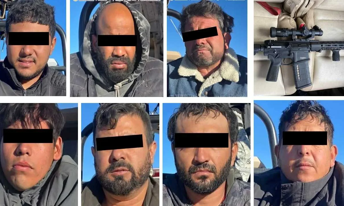 Detienen a siete personas con armamento de alto poder en el estado de Baja California.