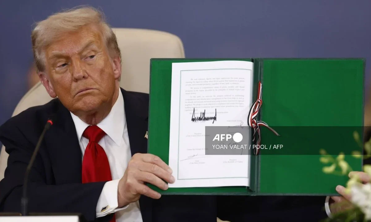 Donald Trump firma acuerdo de paz sobre la Franja de Gaza