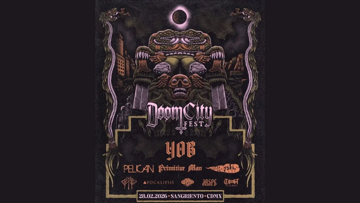 Sludge, Stoner y más propuestas de diferentes países se reunirán en México el próximo febrero en el Doom City Fest 2026.