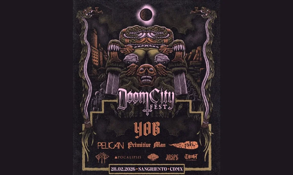 Sludge, Stoner y más propuestas de diferentes países se reunirán en México el próximo febrero en el Doom City Fest 2026.
