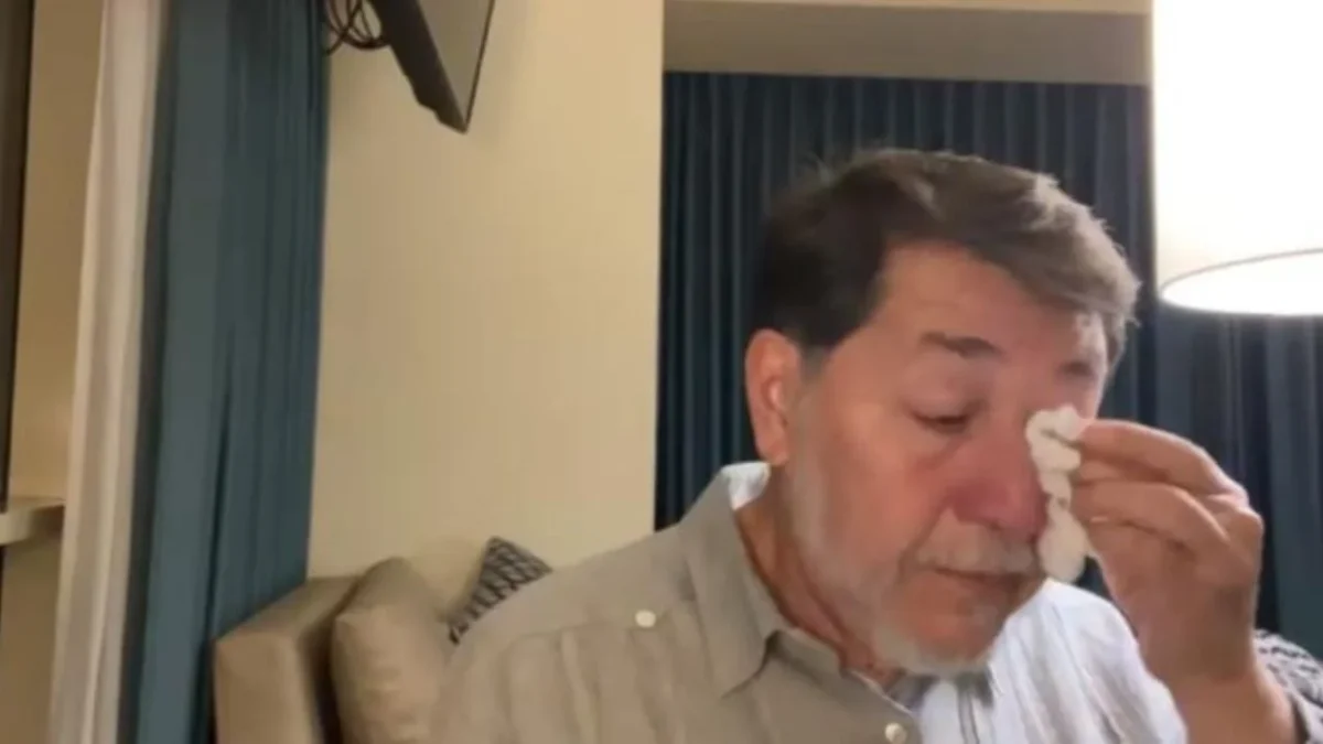 Noroña llora en su videocharla y destacó que las lágrimas obedecían a toda la situación que ha visto durante su viaje a Palestina.