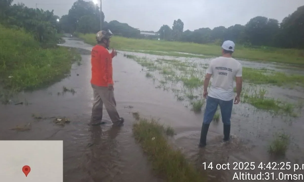 El Sistema Estatal de Protección Civil de Chiapas emitió una alerta ante el pronóstico de lluvias de muy fuertes a intensas en Soconusco.