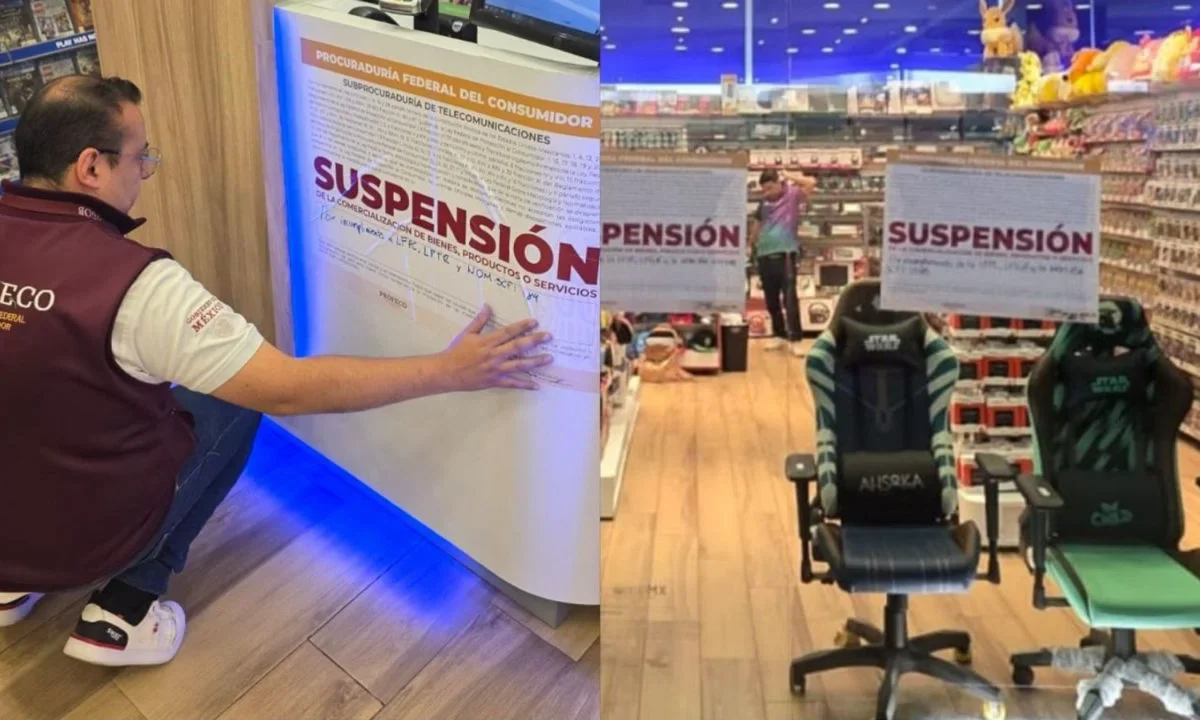 La Profeco informó que su personal colocó sellos de suspensión en múltiples sucursales de Gameplanet en CDMX por diversas faltas.