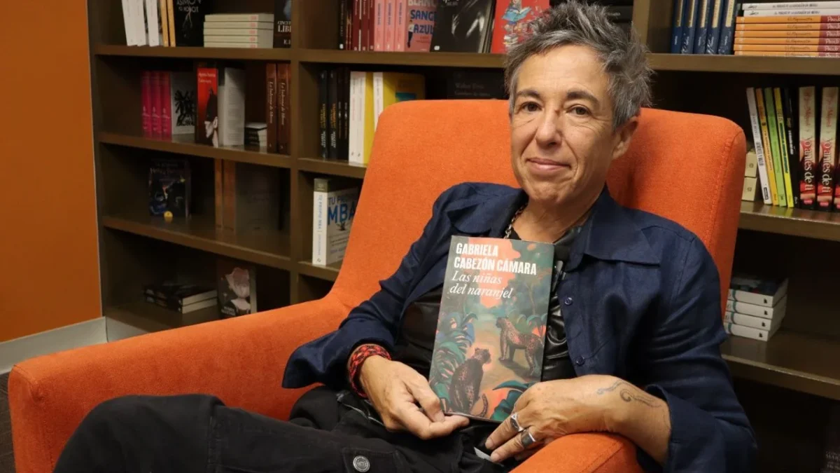Gabriela Cabezón Cámara en México, en las oficinas de Penguin Random House Editorial