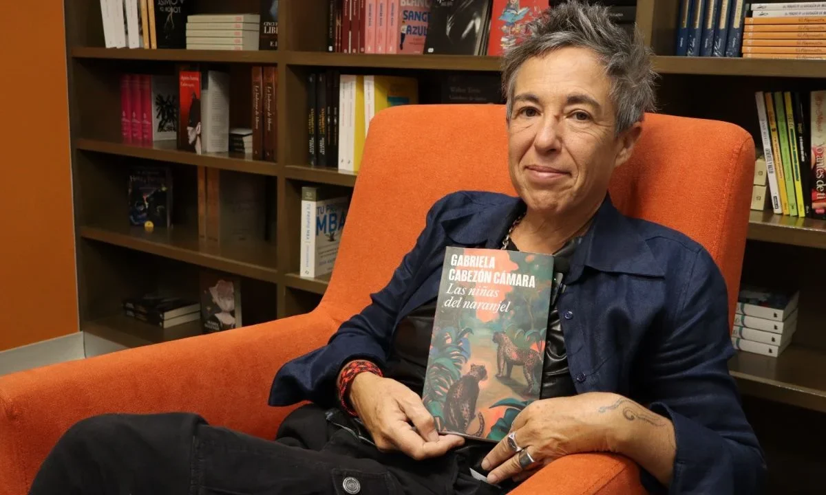 Gabriela Cabezón Cámara en México, en las oficinas de Penguin Random House Editorial
