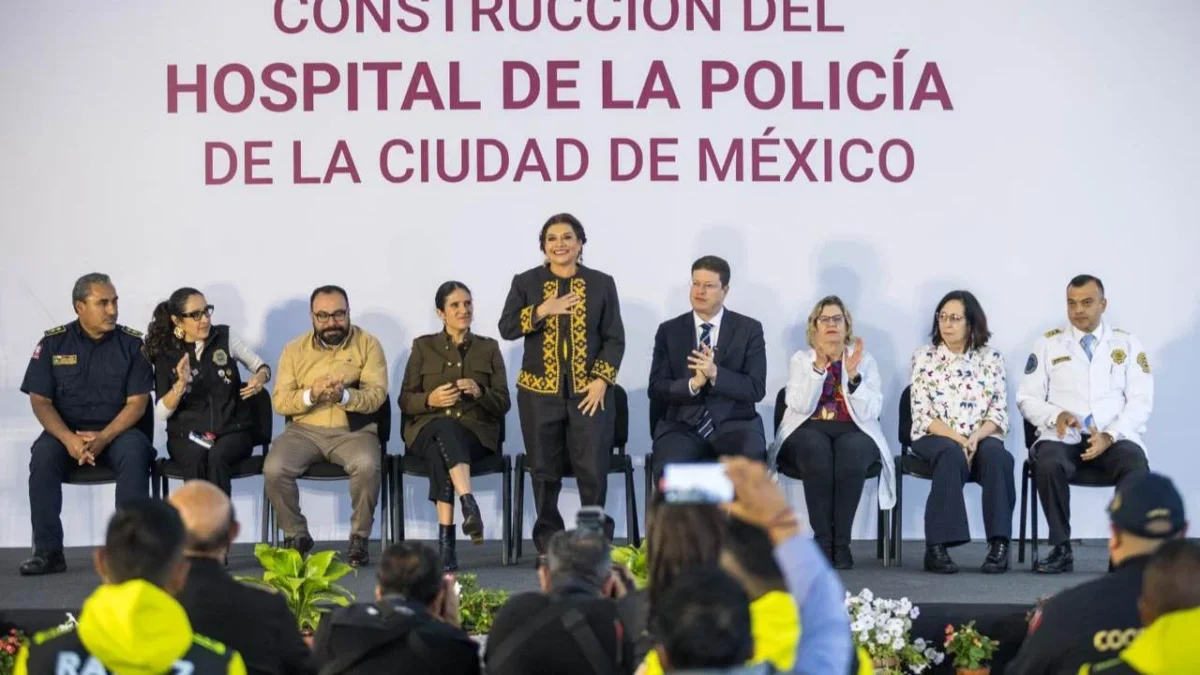 Clara Brugada anunció el inicio de labores para la construcción del Hospital de la Policía de la CDMX.