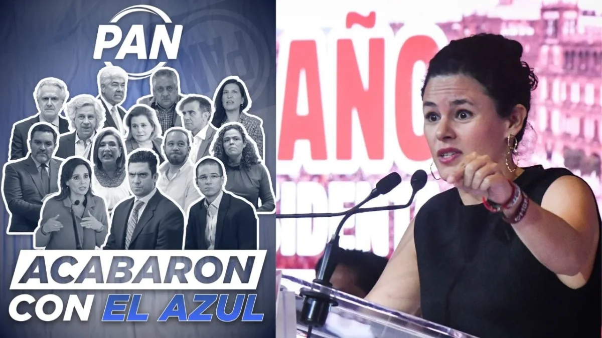 Con una imagen de los rostros de los integrantes del PAN y la frase 'Acabaron con el Azul', Alcalde se lanzó contra el relanzamiento.