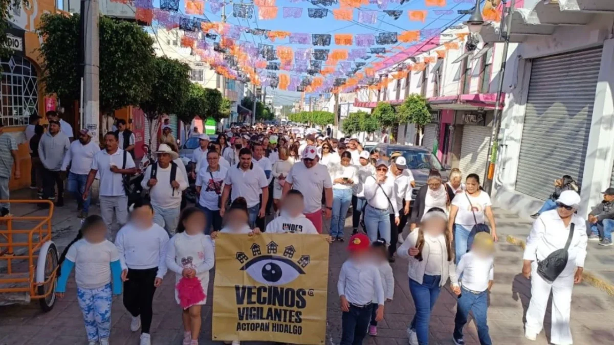 Marchan en Actopan por temas de inseguridad