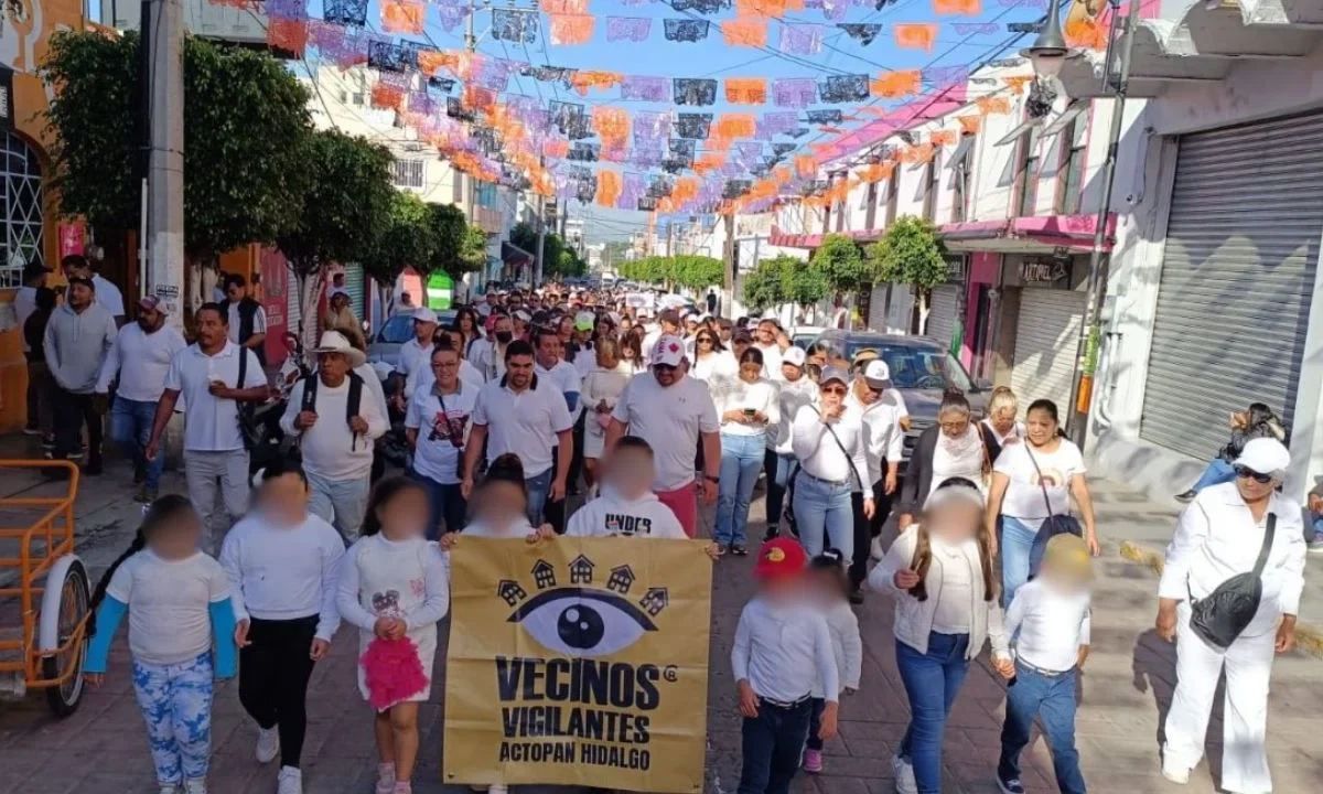Marchan en Actopan por temas de inseguridad