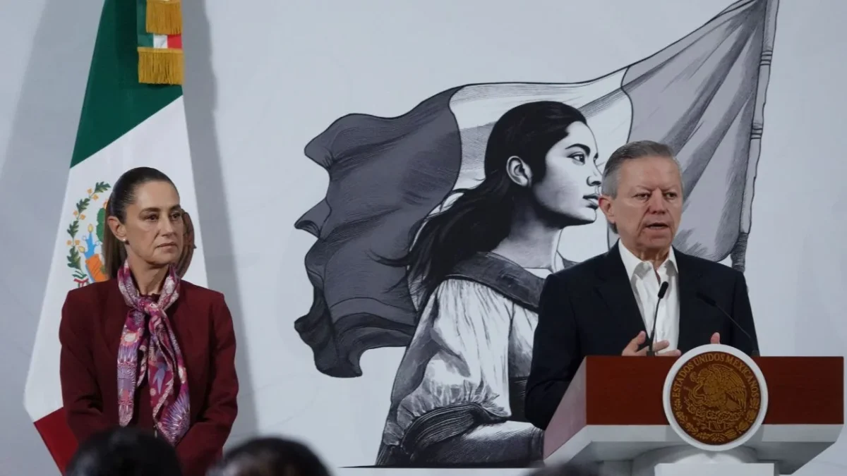 Claudia Sheinbaum y Arturo Zaldívar durante la Mañanera del Pueblo del 16 de octubre de 2025