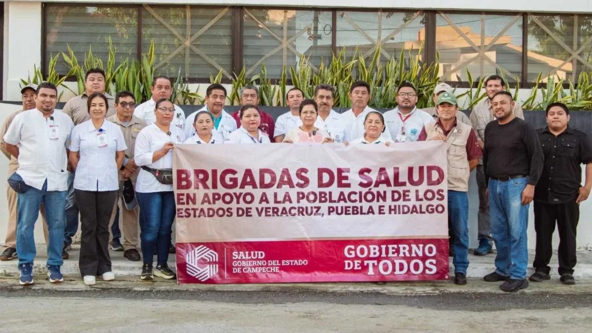 Parten Brigadas Médicas de Campeche en apoyo a damnificados de las entidades de Veracruz, Hidalgo y Querétaro.