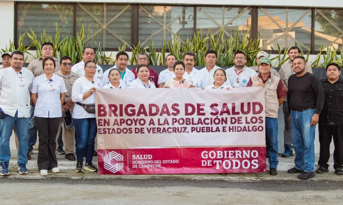Parten Brigadas Médicas de Campeche en apoyo a damnificados de las entidades de Veracruz, Hidalgo y Querétaro.