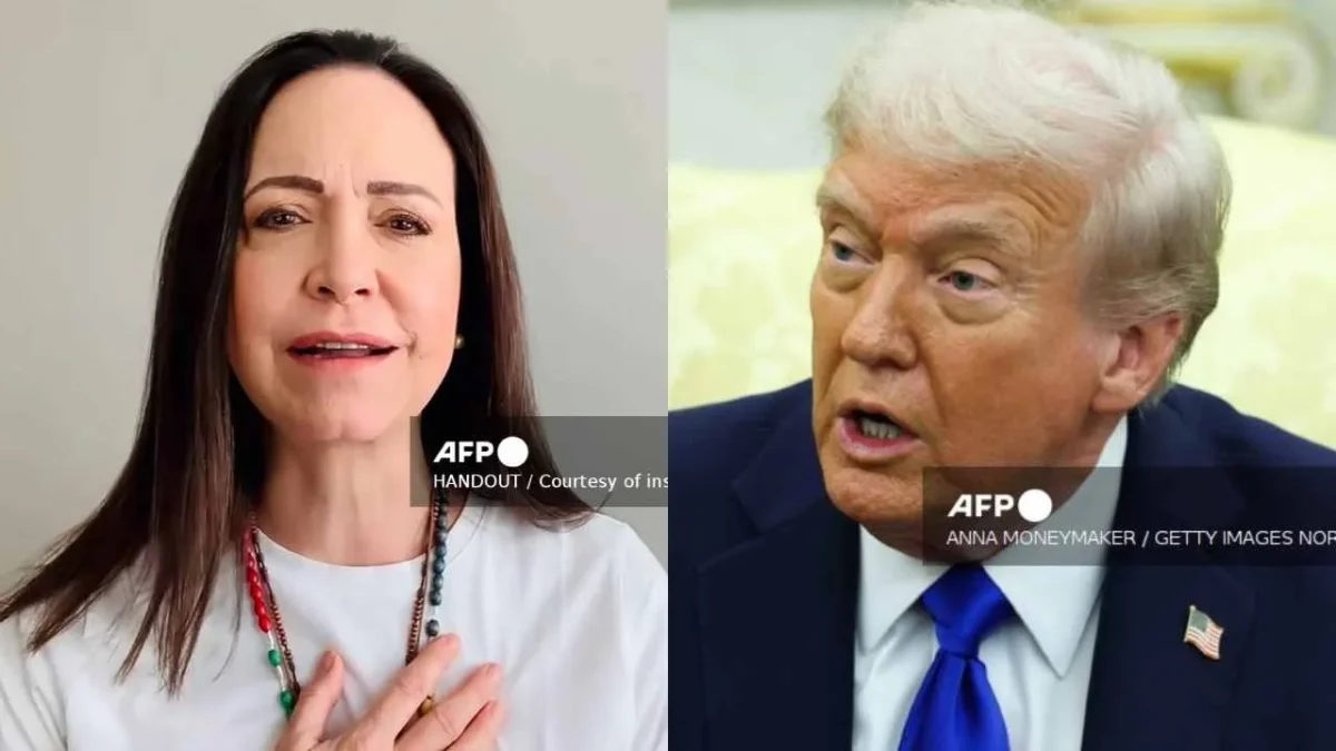 María Corina Machado dedica Premio Nobel de la Paz a Donald Trump.