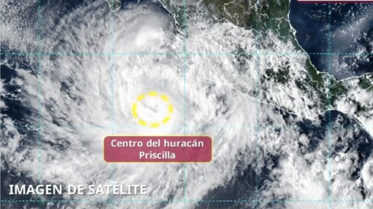 ‘Priscila’ dejó de ser tormenta tropical y ya es huracán categoría 1; prevén lluvias torrenciales en 5 entidades del país.