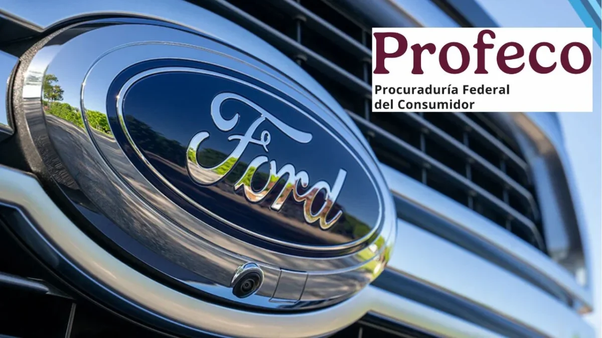 Logo de Ford con logo de la Procuraduría Federal del Consumidor (Profeco).