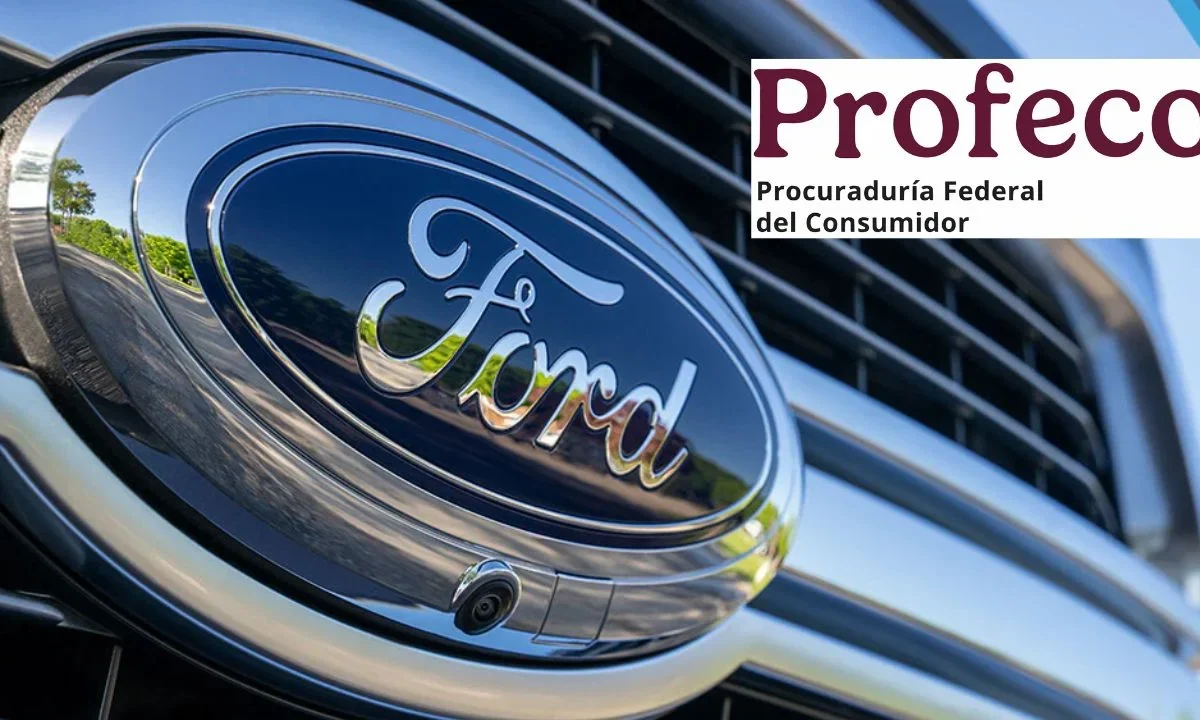 Logo de Ford con logo de la Procuraduría Federal del Consumidor (Profeco).